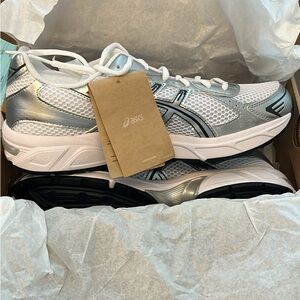 ASICS GEL-1130 White and Silver Shoes